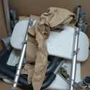Drive Medical Shower Chair with Back & Padded Arms - Adjustable Height Bath Seat for Safety & Comfort - Lightweight Aluminum Construction- 350 Lb Capacity - White