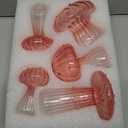 Hewory Mushroom Jars for Plants, 10pcs Pink Glass Mushroom Bud Vase for Flowers, Unique Plant Propagation Stations Propagating Vases Decor, Mini Cute Hydroponic Terrarium Planter for Indoor Planters