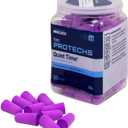 Flents Protechs Foam Ear Plugs, 50 Pair for Sleeping, Snoring, Loud Noise, Traveling, Concerts, Construction, Studying, Work, Shooting, NRR 33, Noise Cancelling, Disposable, Purple, Made in the USA