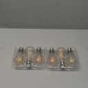 Ascher Vintage LED Edison Bulbs 6W, Equivalent 60W Incandescent, Non-Dimmable, Warm White 2700K, ST58 Antique LED Filament Bulbs with 80+ CRI, E26 Medium Base, Clear Glass, 6-Packs