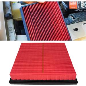 Engine Air Filter Replacement CA12377 for Toyota Camry 2018-2024, RAV4 2019-2024, Avalon 2019-2022, Highlander 2020-2024, Lexus ES350 2019-2024 OE 17801-25020 Flexible Panel Air Filter (Red)
