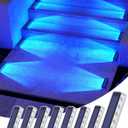 DetarZinLED Blue Solar Lights for Outside,8 Pack Solar Deck Lights Outdoor Waterproof LED,Blue Step Light for Outside,Dock Light Solar Powered Waterproof for Deck,Steps,Dock,Driveway,Stair,Path