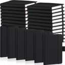 Laumoi 40 Pieces Small Notebooks A6 Pocket Journals 3.5 x 5.5 Inch Small Leather Notebook Mini Ruled Lined Journal with Elastic Band Pen Holder Page Marker Ribbons (Black)