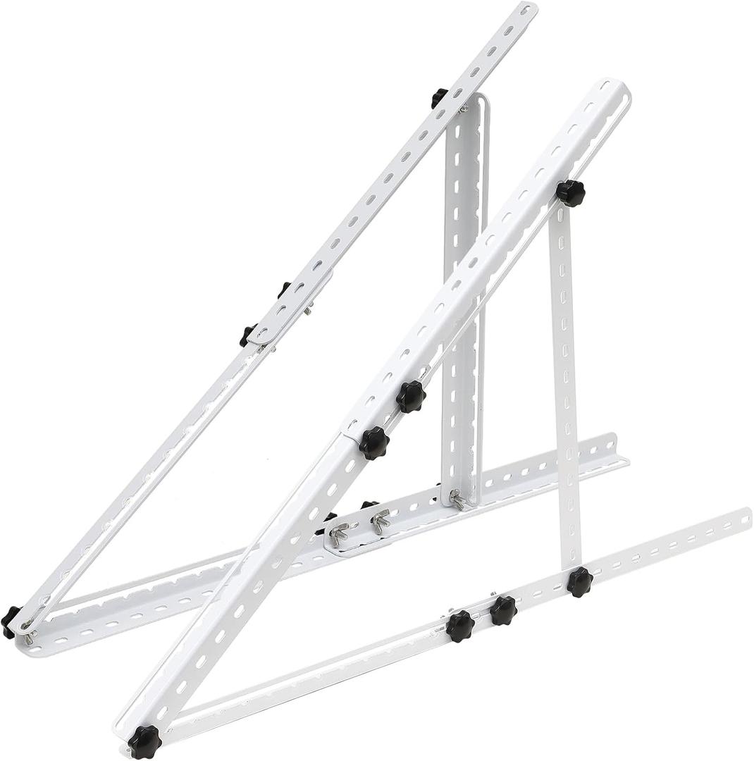 Solar Panel Mount, 32 in with Foldable Tilt Legs Adjustable Solar Panel Tilt Mount Brackets Set Installed on, Roof, Boat,Ieal for 180 200 300 400 Watt Solar Panel for Roof, White
