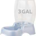 Petmate Pet Cafe Cat and Dog Water Dispenser - Water Bowl for Cats and Dogs, USA Made, 3 GAL, Pearl Ash Blue