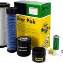 Hedie Air Filter Maintenance Kit Fit for John D 2025R(2013-2018) 1025R(-2017) 2 Series Compact Tractors Hydraulic Oil Filter Fuel Filter Replacement(LVA21036 Kit)