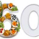 14-inch Cardboard Number Fillable Tray Decorative Box for Charcuterie, Food, Cupcakes, Treats, Birthday, Anniversary (Number60 or 90)