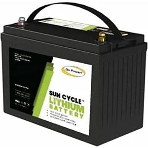 Go Power! 100Ah Lithium (LiFePO4) 12V Deep Cycle Battery  Built-in Safety Features  for RV, Camper, Marine, Vanlife, Overland and Off-Grid Mobile Applications