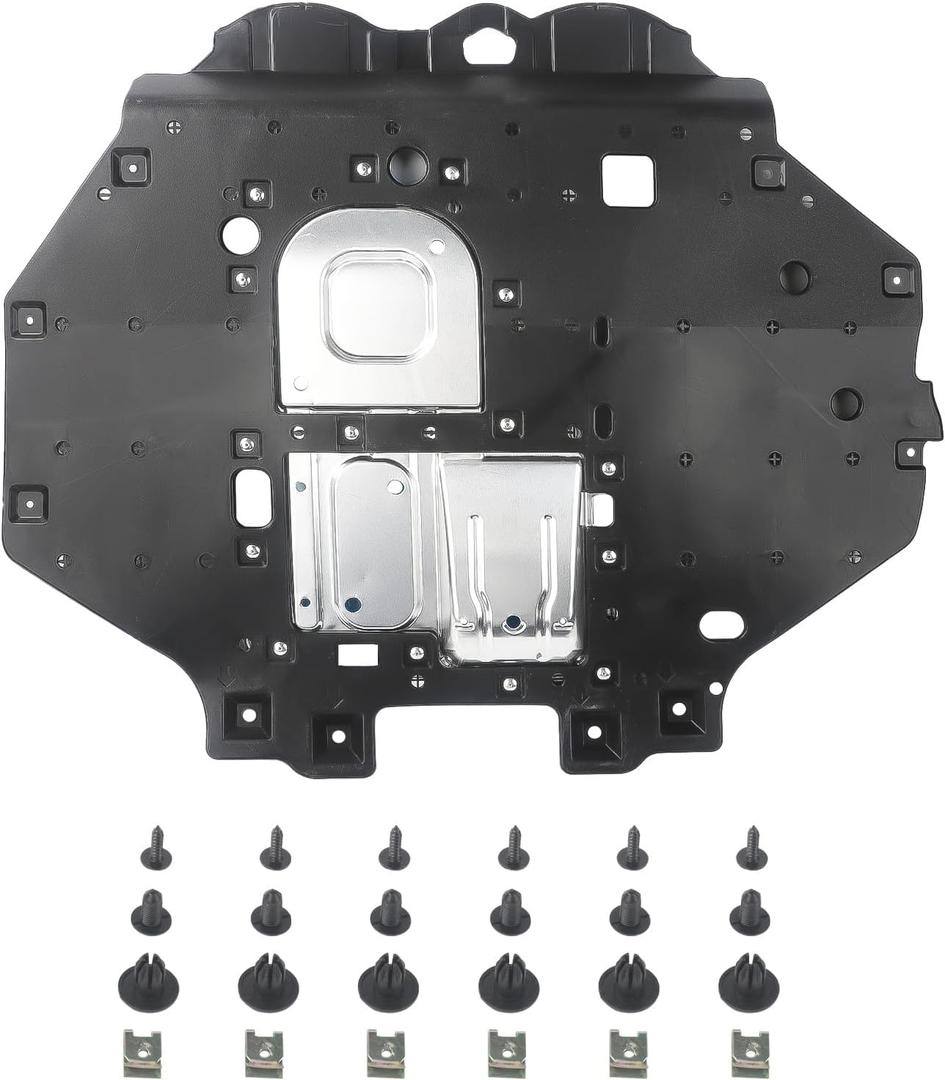 Front Lower Engine Splash Shield Guard Compatible with Honda HRV 2016 2017 2018 2019 2020 2021 2022 HR-V, Under Car Shield Cover MPN HO1228146 74111T7WA00 Replacement for Engine Splash Guard