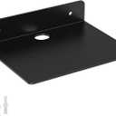 Small Shelf for Wall, 5 Inch, Metal Floating Shelves for Echo, Cameras, Small Speaker Wall Mount Shelves (Black 1pcs)