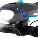 Bike Horn with Light, 120dB Electric Bicycle Bell & 400LM Rechargeable Headlight, IPX4 Waterproof Kids Bike Accessories for Boys/Girls, Scooters