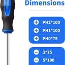 ROTATION 6PCS Magnetic Tip Screwdriver Set, 3 Phillips and 3 Flat, Professional Cushion Grip | 6-Piece Hand Tools Set