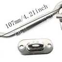 RLECS 4 Inch Cabin Lock Hook Eye Door Latch Stainless Steel Window Shed Gate Latch Hook