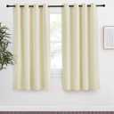 NICETOWN Beige Blackout Curtain 57 inch Length, W55 x L57 Inch, 8 Grommets Top, 1 Piece, Thermal Insulated Modern Window Treatment Soundproof Drape Panel for Bedroom/Living Room