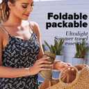 Straw Sun Visors & Hats for Women - Packable Beach Hats, Handmade, Sun Protection (Beige)