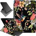 Case for All-New Fire HD 10 & 10 Plus Tablet (11th Generation 2021 Release), 360 Degree Rotating Smart Stand Protective Cover with Auto Wake/Sleep for Fire HD 10 Tablet Case, Bird and Flowers