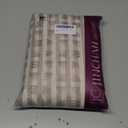 jinchan Double Layer Striped Linen Kitchen Tier Curtain Rustic Cafe for Living Room Bathroom Half Window Curtain Light Filtering Rod Pocket 1 Panel 36 Inch Taupe Grey