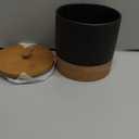 Coffee Storage Containers with Lids, Ceramic Coffee Container Kitchen Jars with Airtight Lid for Candy Spice Sugar Tea Bag, Decorative Kitchen Canisters for Countertop, Black & 42 fl.oz