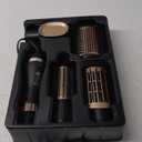 Hair Dryer Brush Blow Dryer Brush in One Hot Air Brush for Drying and Straightening, Volumizer Multi-Styler Smooth Curls for All Hair Types, Frizz-Free Blowout Brush for Salon Quality (Black& Rose Gold)