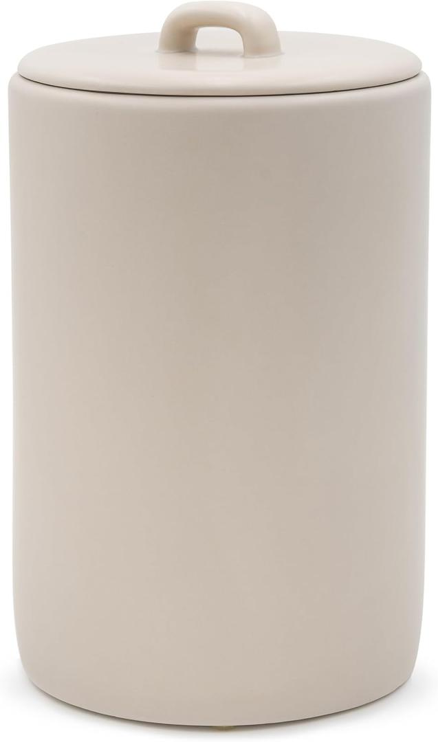 Maison May, Ceramic Food Storage Jars 108Oz, Snack Containers, Airtight Lid, Kitchen Countertop Canisters for Grounds Coffee, Pods, Tea, Flour, Sugar, Rice, Pantry Organization, Containers Set