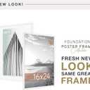 MCS Foundation 16x24 Poster Frame Traditional White, Vertical & Horizontal Wall Hanging Large Picture Frame for Photos, Posters & Art Prints (1-Pack)
