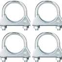 uxcell Muffler U-Bolt Clamps for 42mm(1-5/8") Diameter Exhaust Tail Pipe, 4pcs Exhaust U Clamp Saddle Type U-bolt Clamps