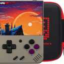 Gift for Men Women, Miyoo Mini Plus with Portable Case Retro Emulator Handheld Game Console with WiFi & RTC, Christmas Stocking Stuffers for Men, Mens Gifts for Dad,Husband, 3000+Classes Game, Gray