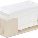 Marble Beige Napkin Holder for Bathroom, Countertop Paper Towel Dispenser for Kitchen, 10"L x 6"W for Multifold, C Fold, Trifold, Z Fold - Disposable Hand Towel Organizer, Guest Towels Holder