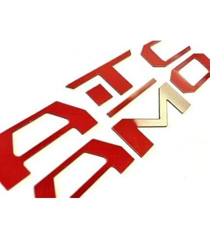 Erivis Car 3D Raised Adhesive Decals Letter Emblem Replacement Sticker for Toyota Tacoma 2024-2025 Rear Trunk Lid Badge Decal Nameplate (Red)