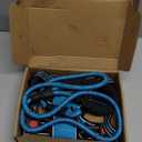 No Pull Dog Harness Adjustable Reflective Oxford Easy Control Large Dog Harness with A Free Heavy Duty 5ft Dog Leash (L, Blue Harness+Leash)