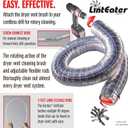 Gardus RLE24 LintEater Rotary Dryer Vent Cleaning System, Removes Lint, Extends Up to 24