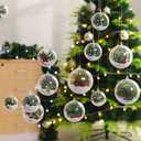 Jishi 10pk Clear Plastic Christmas Ornaments for Crafts Fillable DIY Christmas Ornaments Balls 4 Inch Acrylic Ornaments for Christmas Tree Decorations Hanging Christmas Decorations Home Decor Supplies