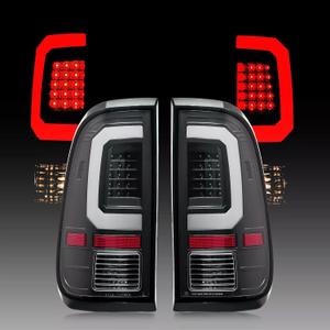 For 2008-2016 Ford F250 F350 F450 Tail Lights Rear Lamp Assembly,White Inner C-Tube Led Replacement Brake Lamp Taillight Clear Lens Black Housing