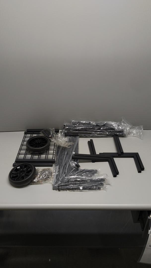 Two Tier Black Storage Cart 13" 