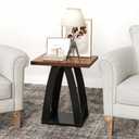 FROMJBEST End Table Set of 2, Side Table, Nightstand, Sofa Side Table with Shelf, Modern End Table for Living Room, Bedroom