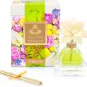 AGRARIA PetiteEssence Flower and Reed Diffuser Set, Handcrafted Sola Flower Botanical Home Fragrance, Scented Oil Diffuser Gift Set for All Occasions