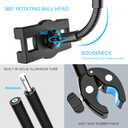 Handlebar Tablet Holder for Bike Pram Moto Wheel Chair [Metal Gooseneck Arm] Stroller Boat Treadmill Bicycle Mount Clamp for Tablet & Phone, iPad Pro Air Mini, Galaxy Tab, Kindle, 4-13"