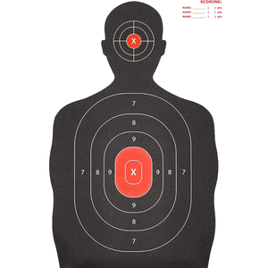Shooting Targets - 12 x 20 inch - Silhouette Splatter Target, Practice Poster, Great for All Firearms, Rifle, Pistol, Airsoft, Pellet Guns, Made in USA