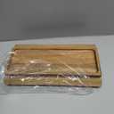 Sofa Arm Tray,Acacia Wood Folding Couch Arm Tray,Sofa Armrest Trays with Anti-Slip Pad for Drinks,Snacks,Phone,Remote Control (Brown)