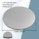 Steel Plate Sheet 1/8" x 8" Diameter Round Weldable 2 Pcs A36 Steel Sheet Metal Base Plate Disk for Construction (8 in, 2 Pcs)