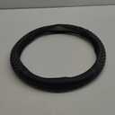 West Llama Customized Auto Car Steering Wheel Cover for Honda Civic, CR-Z, Insight, S2000, 14" - 14.25" (Diamond Quilted-Black+Gray-Small Size)