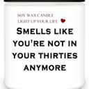 Homsolver 40th Birthday Candle Gifts Women Men, Happy 40th Birthday Decorations Gift for Her Him, Funny 40 Years Old Gifts Ideas- Lavender Candles