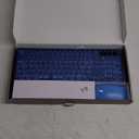 Blue Light Up Keyboard and Mouse Wireless,Cute 2.4Ghz Cordless Rechargeable Transparent Backlit Keyboard,15 Backlight Effects,Volume Knob,RGB Mouse with 3 DPI for Mac Computer PC Laptop Desktop iPad