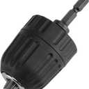 0.8mm-10mm Capacity Mount 3/8-24UNF Keyless Drill Chuck Quick Change Conversion Adapter with 1/4" Hex Shank