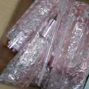 10 Pcs 30ml/1oz Glass Perfume Bottles Square Pink Glass Perfume Jars Empty Travel Size Spray Bottles Refillable Container with Rose Gold Lids for Essential Oil Liquid Cosmetic Cleaning