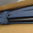 Umbrellas Lean - 10 Ft Patio Umbrella, Canvas Navy Canopy