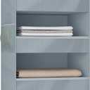 4-Shelf Hanging Closet Organizer and Storage Foldable Hanging Closet Shelves Front Lip Design Washable Hanging Storage, Gray (Grey)