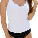 Summer Tank Top for Women 2025 Womens Tank Tops Sleeveless Top Basics Camisole Cute Yoga Gym Shirts (White, XL)