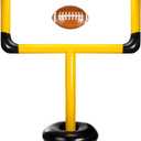 Inflatable Jumbo Football Set Inflatable Football Goal with Beach Ball Target Goal Post Ball Accessories Outdoor Sport Summer Beach Pool Games for Practice and Fun (Yellow, Black)