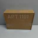 APT 1101 4 oz Glass Square Spice Jars with Labels, Glass Jars with Bamboo Lids, Spice Bottles, Seasoning Organizer, 12 Pack (Black)